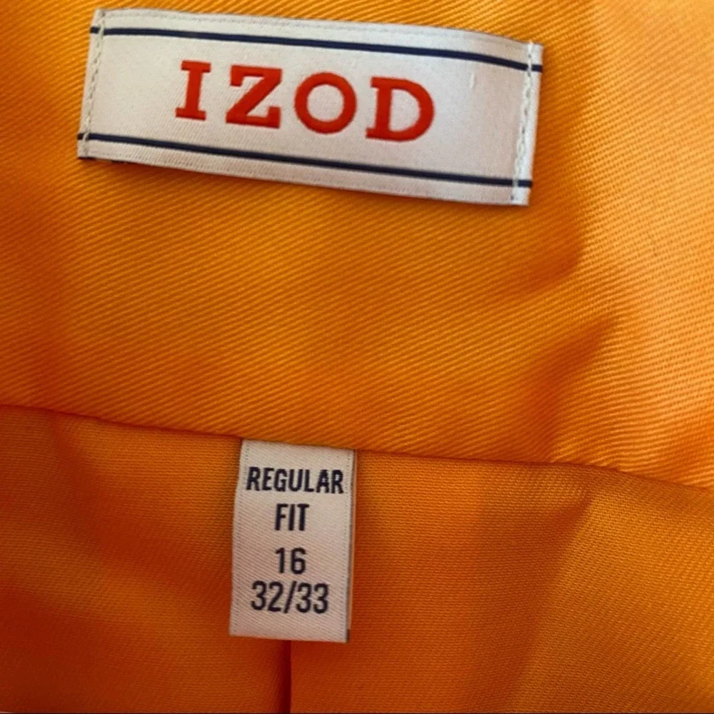 NWT: Izod - Regular Fit - Orange Men's Dress Shirt - Neck: 16 - Sleeve: 32/33_6